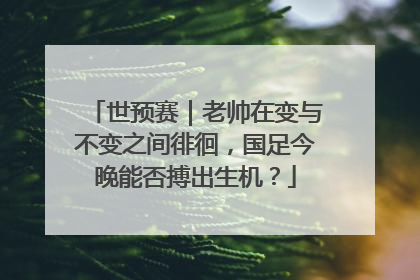 世预赛｜老帅在变与不变之间徘徊，国足今晚能否搏出生机？
